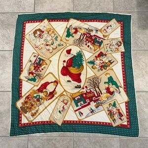 Vintage Echo Victorian Christmas Silk Scarf
